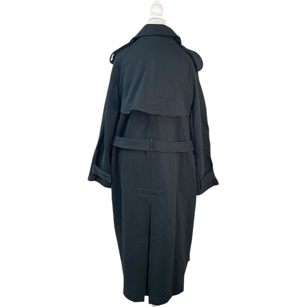 SKIMS Oversized Boyfriend Fleece Trench Coat Black - Picture 3 of 13